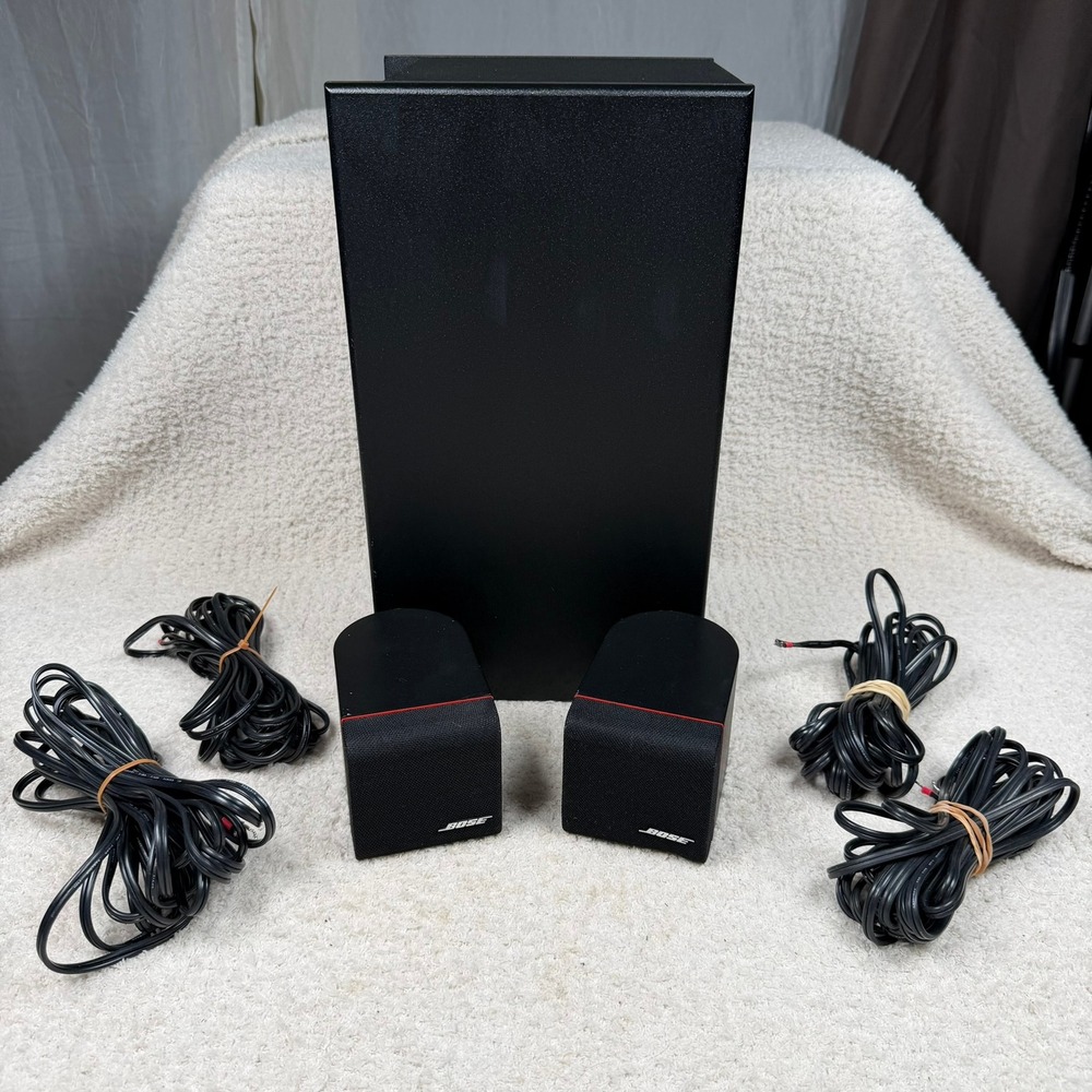 Bose Acoustimass 3 Series III Speaker System Subwoofer 2 Cubes Wires Untested